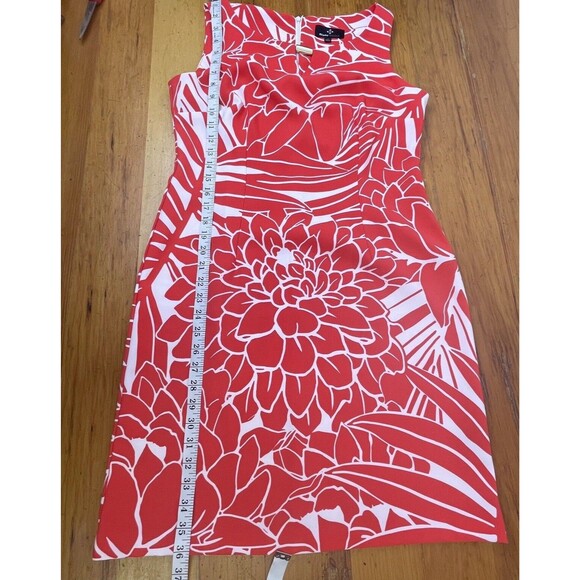 Ronni Nicole‎ Womens Sz 10 Floral Dress Sleeveless Red/White 36" Length Stretch - Picture 11 of 12